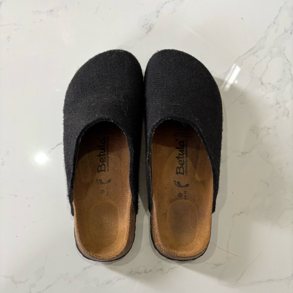 Betula by Birkenstock Wool-Felt Clog in Black